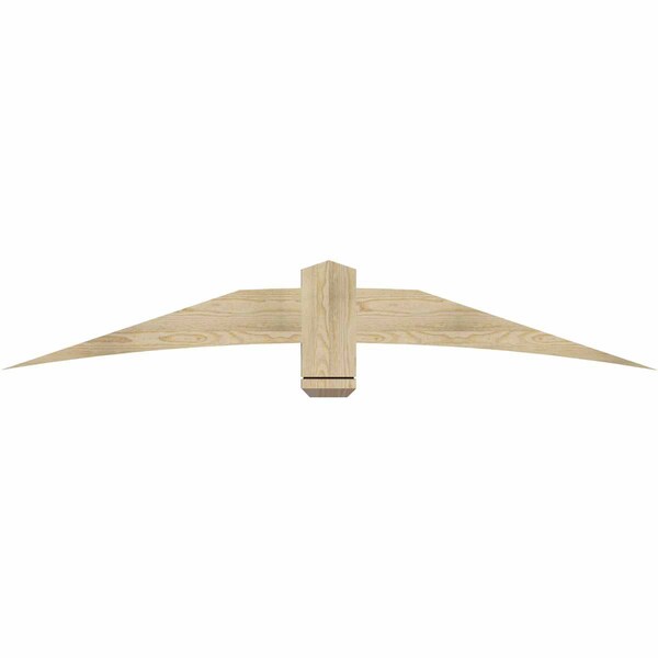 Ekena Millwork Bellingham Rough Sawn Timber Gable Bracket, Douglas Fir, 72"W x 12"H x 2"D x 6"F, 4/12 Pitch GBW072X12X0206BEL00RDF - main